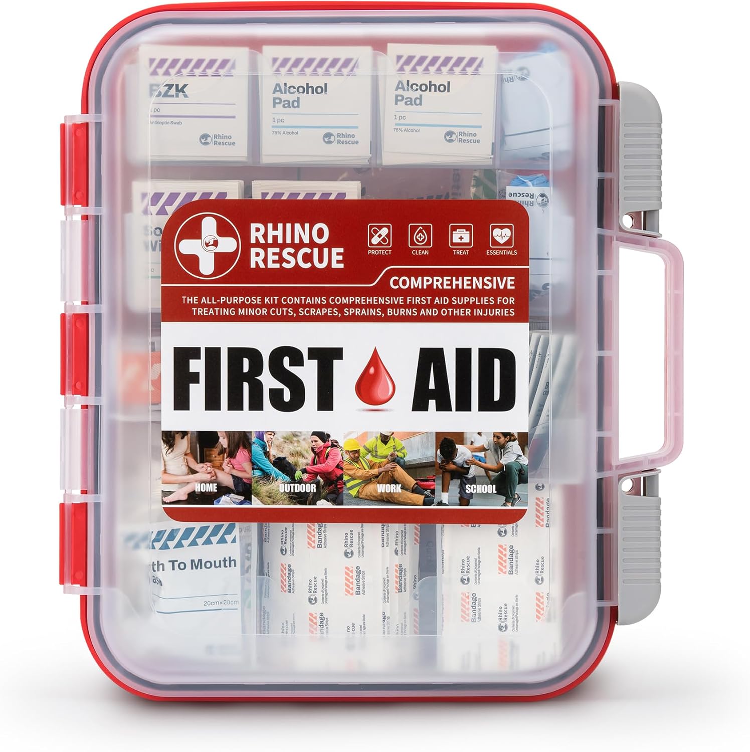 RHINO RESCUE 371 Pieces OSHA All-Purpose First Aid Kit